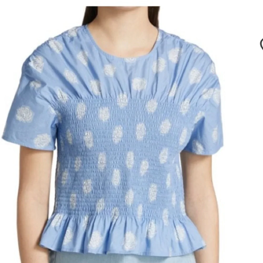 Baum und Pferdgarten mynowa smocked Top in modern blue flower Small / 6 - Picture 2 of 8